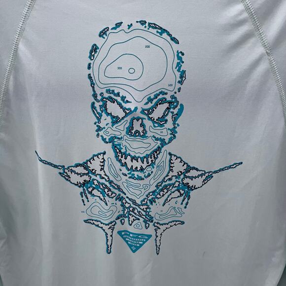 Columbia Men's MD Skull Sailfish Cross Bones PFG Terminal Tackle Shirt - Picture 5 of 6